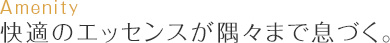 AmenitybK̃GbZXX܂őÂB